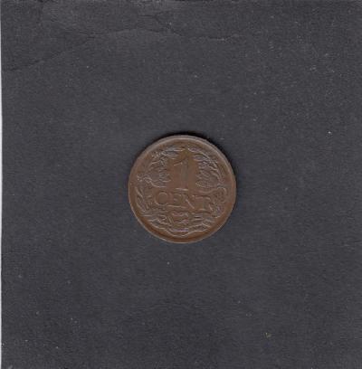 Beschrijving: 1 Cent WILHELMINA 